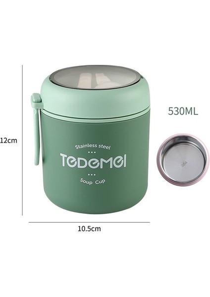 B03 Çorba Bardağı Paslanmaz Çelik Öğle Yemeği Kutusu Içme Kaşıklı Bardak Yalıtımlı Çorba Bardağı Mini Termal Öğle Yemeği Kutusu Termos Gıda Kapları Sofra (Yurt Dışından)