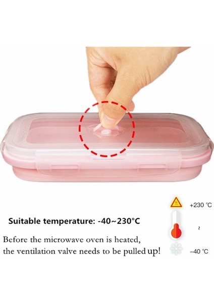 Yeşil 500 ml Mutfak Aletleri Katlanabilir Silikon Gıda Kabı Taşınabilir Bento Öğle Yemeği Kutusu Microware Ev Açık Gıda Saklama Kapları Kutusu (Yurt Dışından) fırsatları