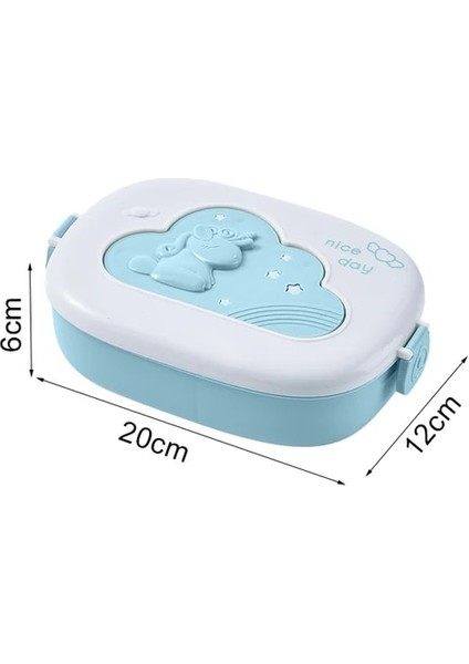 Mavi 3 Izgaralar 4/5 Bölme Öğle Yemeği Kutusu Küçük Kase ile Bento Kutusu Okul Çocuklar Için Ofis Çalışanı Mikrodalga Isıtma Gıda Konteyner Saklama Kutusu (Yurt Dışından)