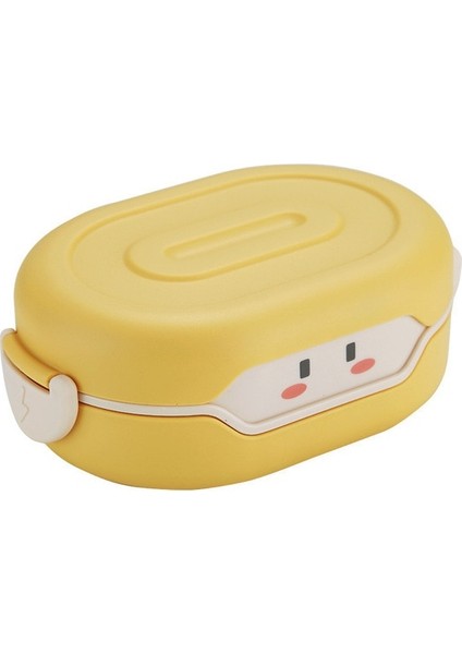 Sarı 780ML Kawaii Yemek Kabı Bölmeli Mikrodalga Bento Kutusu Kızlar Için Karikatür Plastik Sofra Okul Çocukları Için Gıda Konteyner (Yurt Dışından)