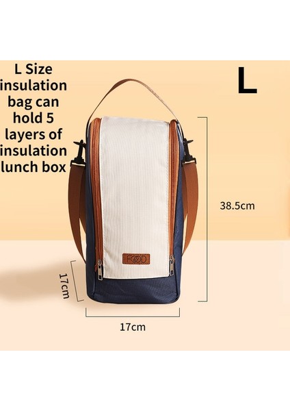 Yalıtım Çantası L Mutfak Sofra Yetişkin Sıcak Öğle Yemeği Kutusu Çok Katmanlı Bento Kutusu Paslanmaz Çelik Taşınabilir Öğle Yemeği Kutusu Öğrenci Büyük Kapasiteli Öğle Yemeği Kutusu (Yurt Dışından)
