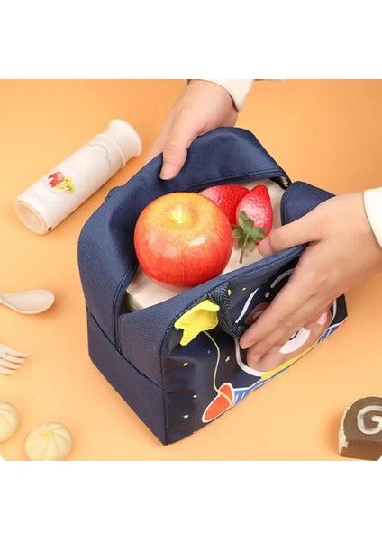 Turuncu Faydalı Öğle Yemeği Çantası Karikatür Gıda Teslimat Gıda Saklama Çantası Rahat Taşıma Kolu Sevimli Kaplan Ayı Baskı Yalıtımlı Öğle Yemeği Kutusu (Yurt Dışından) modelleri
