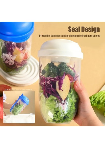 Pembe Taşınabilir Kahvaltı Bardak Tahıl Fındık Yoğurt Salata Bardağı Konteyner Seti Çatal Sos Şişesi Gıda Depolama Bento Kutusu Öğle Yemeği (Yurt Dışından) fiyatları