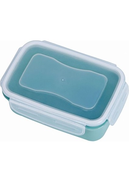 Kare-Mavi 280 ml Plastik Öğle Yemeği Kutusu Bento Kutusu Sebze Meyve Salatası Taze Tutma Kapaklı Kase Mühür Sızdırmaz Kamp Piknik Gıda Saklama Kutusu (Yurt Dışından)