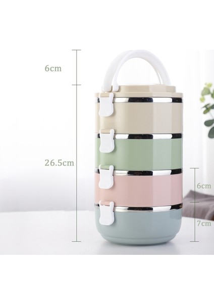 Jpa-3layers-Pembe Çok Katmanlı Paslanmaz Çelik Öğle Yemeği Kutusu Gıda Taşınabilir Termal Öğle Yemeği Kutusu Piknik Ofis Çocuk Işçiler Okul Japon Bento (Yurt Dışından)