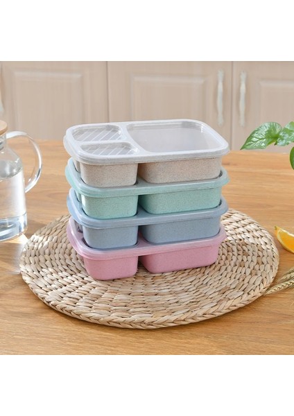 Bej Ayrı Öğle Yemeği Kutusu Taşınabilir Bento Kutusu Öğle Yemeği Kutusu Sızdırmaz Gıda Kabı Mikrodalga Fırın Yemek Takımı Öğrenciler Için (Yurt Dışından) fırsatları