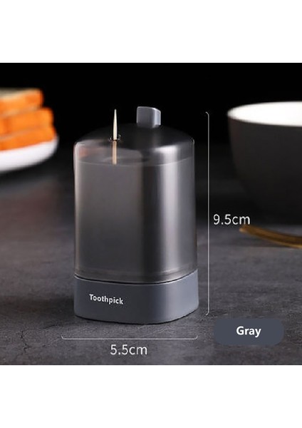 Gri 5 Renk Ev Yaratıcı Otomatik Olarak Açılan Kürdan Kutusu Uygun Yaşam Ev Oturma Odası Yemek Odası Kürdan Saklama Kutusu (Yurt Dışından)