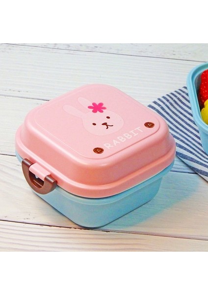 14X12.3X7.8CM Sevimli Bento Yemek Kabı Kawaii Çocuklar Için Okul Çocukları Japon Tarzı Anaokulu Çocuk Ekmek Sandviç Yiyecek Kutusu Plastik (Yurt Dışından)