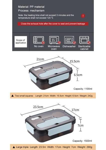 D Resimde Gösterildiği Gibi Plastik Öğle Yemeği Kutusu Mühürlü Buzdolabı Bento Kutusu Öğrenci Ofis Çalışanı Öğle Yemeği Bento Kutusu Fast Food Kutusu Ev Mikrodalga Mevcut (Yurt Dışından) indirimleri