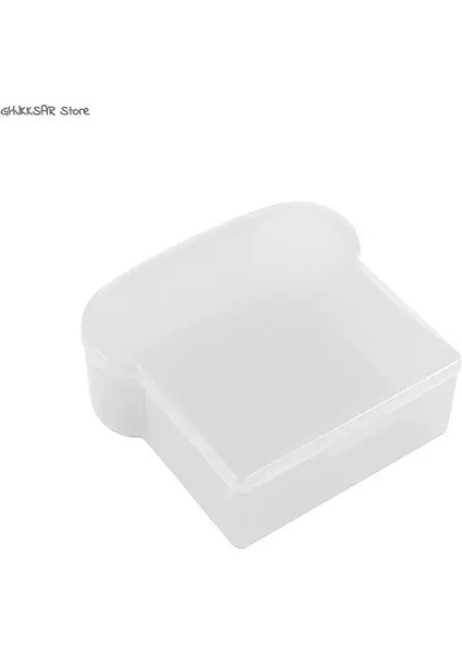 1 Adet Şeffaf Tost Şekli Gıda Kabı Mikrodalgada Ekmek Kutusu Sandviç Tost Kutusu Çocuklar Işçi Okul Kahvaltı Öğle Yemeği Bento Kutusu (Yurt Dışından)