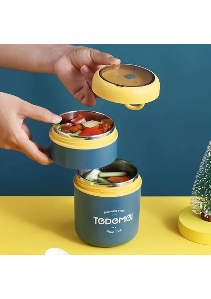 Yeşil 530 ml Paslanmaz Çelik Vakum Bardak Çorba Öğle Yemeği Kutusu Depolama Isıtıcı Kaşıkla Gıda Termal Kavanoz Yalıtımlı Çorba Termos Kapları Soğutucu (Yurt Dışından) fiyatları