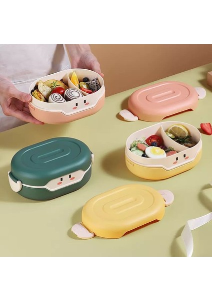 Yeşil 1 Adet Sevimli Bento Yemek Kabı Kawaii Çocuklar Için Okul Çocukları Japon Tarzı Anaokulu Çocuk Ekmek Sandviç Yiyecek Kutusu Plastik (Yurt Dışından) fiyatları