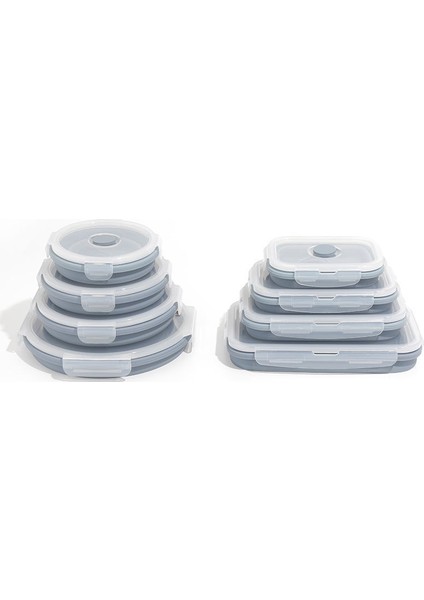 Yeşil Yuvarlak 1 Adet 800 ml 1/4 Adet Katlanır Kase Silikon Yemek Kabı Sebzelik Sofra Yemek Tabağı Kapaklı Katlanabilir Gıda Saklama Kabı Taşınabilir (Yurt Dışından)