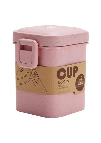 Sabunluk Pembe 3 Katmanlı Buğday Samanı Öğle Yemeği Kutusu Çanta ile Japon Mikrodalga Bento Kutusu Çatal Kaşık ile Öğrenci Ofis Personeli Için Gıda Konteyneri (Yurt Dışından)