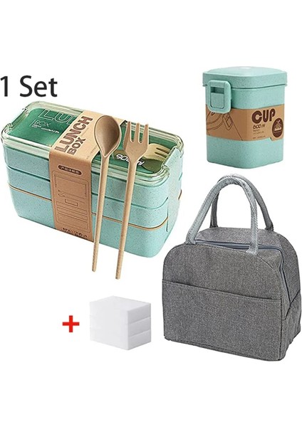 Sabunluk Pembe 3 Katmanlı Buğday Samanı Öğle Yemeği Kutusu Çanta ile Japon Mikrodalga Bento Kutusu Çatal Kaşık ile Öğrenci Ofis Personeli Için Gıda Konteyneri (Yurt Dışından) modelleri