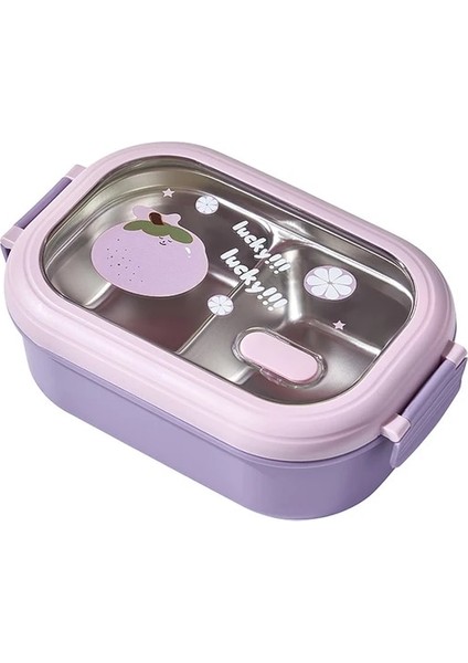 B-Mor 1000ML 1000ML Taşınabilir Paslanmaz Çelik Öğle Yemeği Kutusu Sevimli Karikatür Gıda Kabı Bebek Çocuk Öğrenci Okul Açık Kamp Piknik Bento Kutusu (Yurt Dışından)