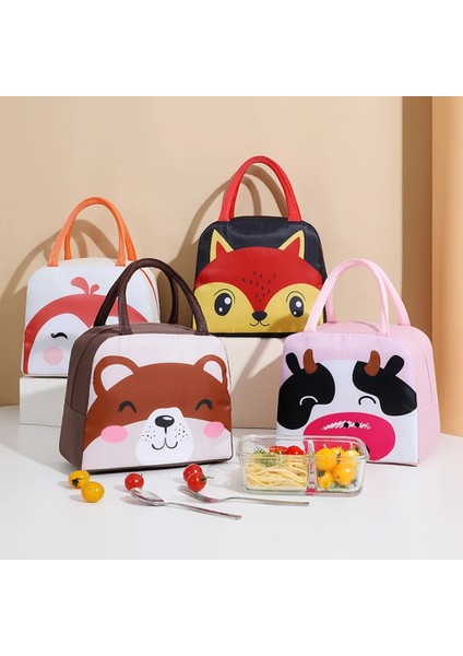 Tibet Yeşil Tilki Taşınabilir Yalıtımlı Termal Piknik Gıda Öğle Yemeği Çantası Kutusu Karikatür Tote Gıda Taze Soğutucu Çanta Kılıfı Kadınlar Için Kız Çocuk Çocuk Hediye (Yurt Dışından) modelleri