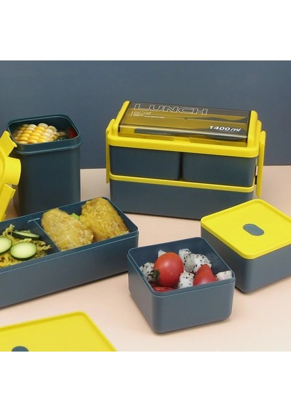 Rastgele Renk 3 Adet/grup Japon Yemek Kabı Öğle Yemeği Çantası Komple Kit Yalıtımlı Mikrodalgada Bento Kutusu 2 Katmanlar Çocuklar Için Öğrenci Yetişkin Kadın Adam (Yurt Dışından) modelleri