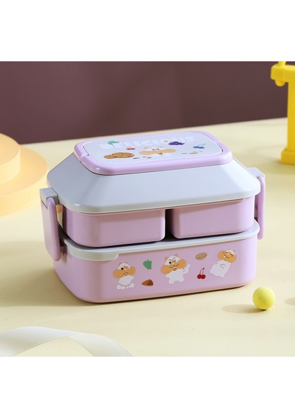 Mor S Sevimli Taşınabilir Yemek Kabı Kızlar Için Okul Çocuklar Plastik Piknik Bento Kutusu Mikrodalga Yiyecek Kutusu Bölmeli Saklama Kapları (Yurt Dışından) indirimleri