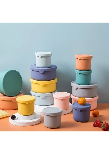 250 ml 250/700 ml Yuvarlak Taze Tutma Öğle Yemeği Kutusu Mutfak Silikon Bento Kapaklı Kutu Sebze Salatası Gıda Saklama Taze Kase (Yurt Dışından) fiyatları