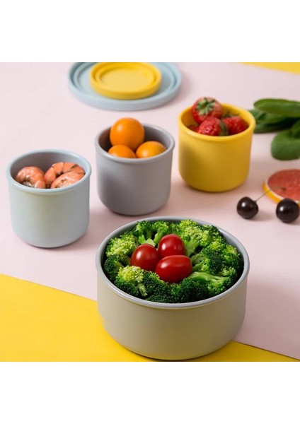 250 ml 250/700 ml Yuvarlak Taze Tutma Öğle Yemeği Kutusu Mutfak Silikon Bento Kapaklı Kutu Sebze Salatası Gıda Saklama Taze Kase (Yurt Dışından) indirimleri