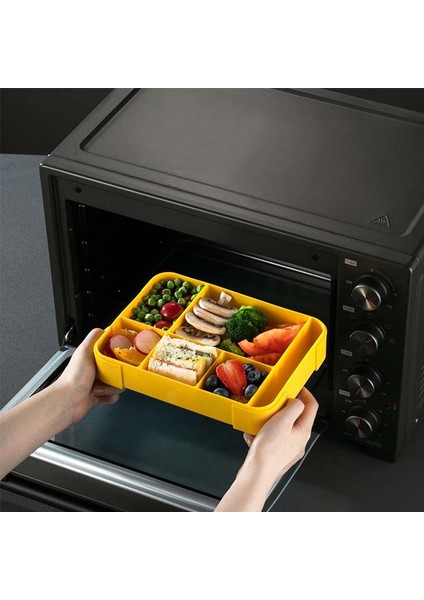 Mavi Çanta Çocuk ve Öğrenci Beslenme Kutuları Kapalı Bölmeler Meyve Kutuları Salata Kutuları Çalışma Mikrodalga Isıtma Bento Kutuları (Yurt Dışından)