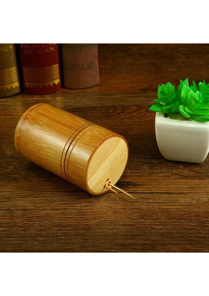 Gösterildiği Gibi Bambu Depolama Tüpü Takı Organizatör Standı Ev Kürdan Tutucu Kutusu Seyahat Biblo Kutusu (Yurt Dışından) fiyatları