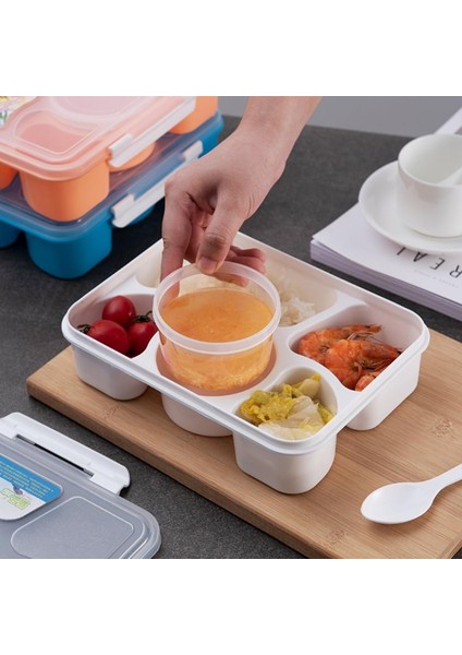 Mavi Ayrı Öğle Yemeği Kutusu 5 Bölmeli Taşınabilir Bento Kutusu Öğle Yemeği Kutusu Sızdırmaz Durumda Gıda Kabı Mikrodalga Fırın Yemek Takımı (Yurt Dışından) fırsatları