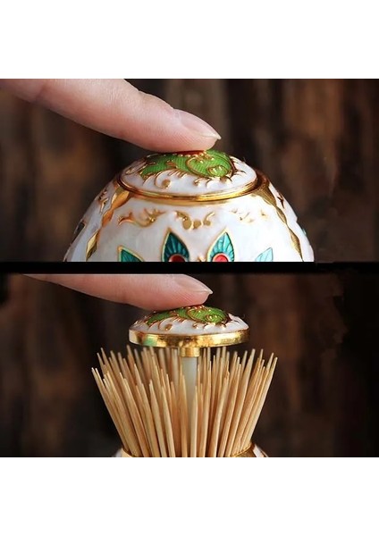 04 Avrupa Tarzı Otomatik Kürdan Kutusu Moda Metal Vintage Kürdan Tutucu Kürdan Dağıtıcı Kutusu Ev Dekorasyon (Yurt Dışından) indirimleri