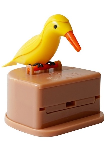Yellowbird-Pinkbox Yaratıcı Kürdan Tutucu Karikatür Küçük Kuş Kürdan Konteyner Basın Kürdan Dağıtıcı Saklama Kutusu Otomatik Mutfak (Yurt Dışından)