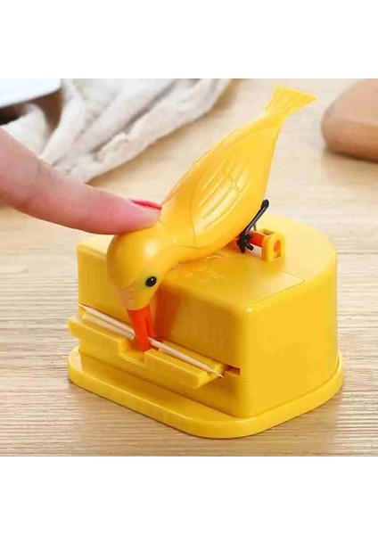 Yellowbird-Pinkbox Yaratıcı Kürdan Tutucu Karikatür Küçük Kuş Kürdan Konteyner Basın Kürdan Dağıtıcı Saklama Kutusu Otomatik Mutfak (Yurt Dışından) fiyatları