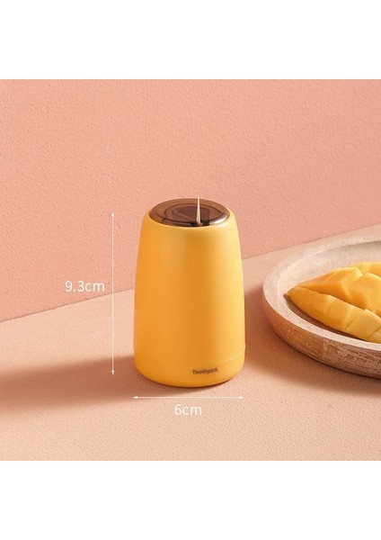 Sarı Otomatik Pop-Up Kürdan Kavanoz Yaratıcı Kürdan Kutusu Ev Küçük ve Taşınabilir Basın Pop-Up Kürdan Tutucular (Yurt Dışından)