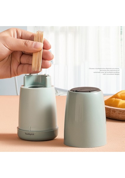 Sarı Otomatik Pop-Up Kürdan Kavanoz Yaratıcı Kürdan Kutusu Ev Küçük ve Taşınabilir Basın Pop-Up Kürdan Tutucular (Yurt Dışından) indirimleri