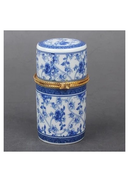 Çiçek Dekoratif Çin Tarzı Seramik Kürdan Kutusu Takı Çantası Ev Otel Yemek Masası Aksesuarları Vintage Porselen Depolama Tutucu (Yurt Dışından)