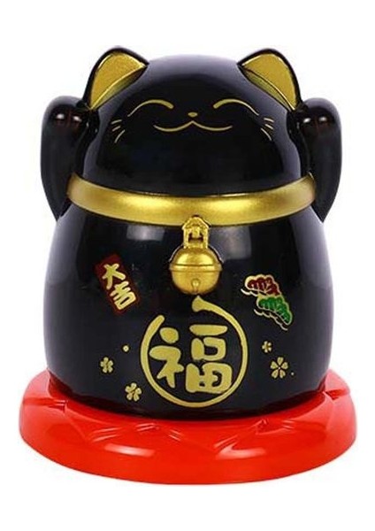 Siyah Japon Sevimli Karikatür Servet Kedi Kürdan Kutusu Şanslı Hayvan Kedi Kürdan Tutucu Ev Masa Dekorasyon Saklama Kutusu Dağıtıcı (Yurt Dışından)