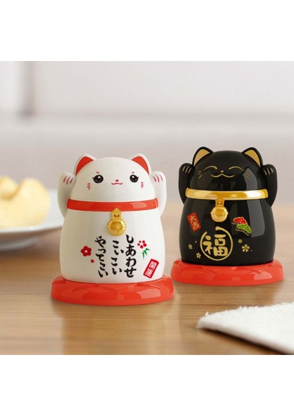 Siyah Japon Sevimli Karikatür Servet Kedi Kürdan Kutusu Şanslı Hayvan Kedi Kürdan Tutucu Ev Masa Dekorasyon Saklama Kutusu Dağıtıcı (Yurt Dışından) fiyatları