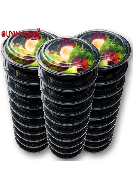 15 Adet 1 15 Adet/takım Yemek Hazırlama Kapları Plastik Gıda Kapaklı Kaplar Açık Taşınabilir Bento Öğle Yemeği Kutusu, 1 Bölmeli Yuvarlak Öğle Yemeği Kutusu (Yurt Dışından)