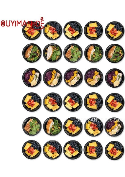 15 Adet 1 15 Adet/takım Yemek Hazırlama Kapları Plastik Gıda Kapaklı Kaplar Açık Taşınabilir Bento Öğle Yemeği Kutusu, 1 Bölmeli Yuvarlak Öğle Yemeği Kutusu (Yurt Dışından)