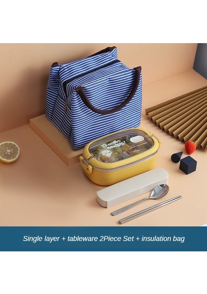 1l-Sarı-2 Paslanmaz Çelik Yalıtımlı Öğle Yemeği Kutusu Öğrenci Okul Çok Katmanlı Öğle Yemeği Kutusu Sofra Bento Gıda Konteyner Depolama Kahvaltı Kutuları (Yurt Dışından)