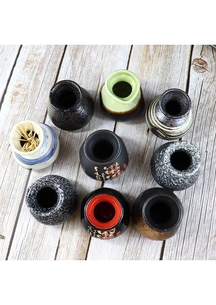 Renk 4 Japon Tarzı Fincan Pot Kürdan Varil Tay Dekoratif Pişirme Tencere Restoran Seramik Sofra Kürdan Konteyner ZD112 (Yurt Dışından) fırsatları