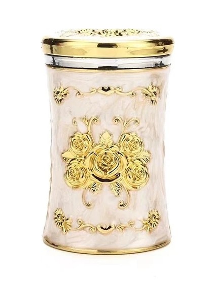 Altın Beyaz Ev Işık Lüks Kürdan Tutucu Kürdan Kutusu Otel Malzemeleri Avrupa Retro Kürdan Kavanoz Kürdan Dağıtıcı Mutfak (Yurt Dışından)