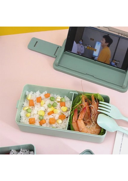 700 ml Yeşil 1400 ml Çift Katmanlı Sağlıklı Malzeme Yemek Kabı Çatal ve Kaşık Mikrodalga Bento Kutuları Yemek Takımı Seti Gıda Saklama Kabı (Yurt Dışından) indirimleri