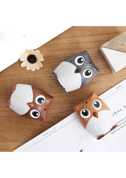 Koala-Gri Karikatür Baykuş Kürdan Tutucu Masaüstü Otomatik Kürdan Dağıtıcı Kürdan Kabı Otomatik Pres Kürdan Tutucu (Yurt Dışından) indirimleri