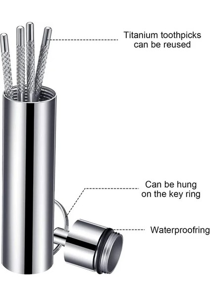 Rastgele 3 Sıcak Satış Taşınabilir Titanyum Kürdan Çanta Seti Yeniden Kullanılabilir Metal Kürdanlar Açık Piknik ve Kamp Için Tutucular ile (Yurt Dışından) indirimleri