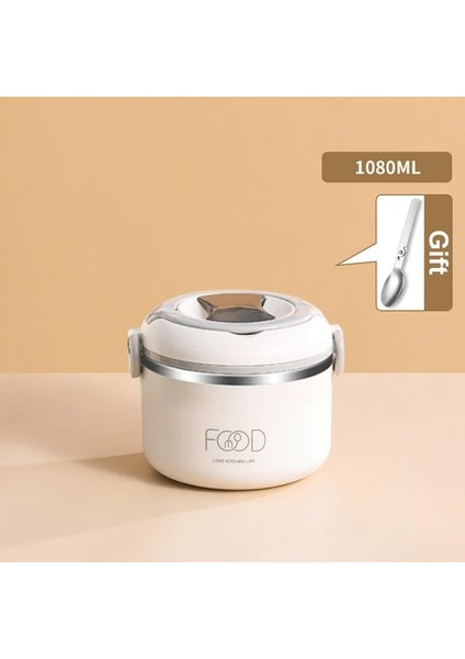 Tek Katmanlı Beyaz Çok Katmanlı Paslanmaz Çelik Öğle Yemeği Kutusu Çocuklar Işçiler Okul Gıda Taşınabilir Termal Öğle Yemeği Kutusu Piknik Büyük Kapasiteli Yalıtım Kutusu (Yurt Dışından)