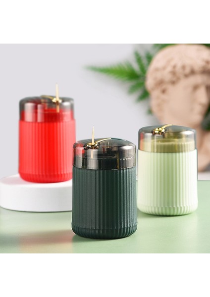 Koyu Yeşil Basit Kürdan Kutusu Kürdan Dağıtıcı Ceative Itme Otomatik Çıkarma Kürdan Kavanoz Tutucu Ev Uygun Hediye Ev Gadget (Yurt Dışından)