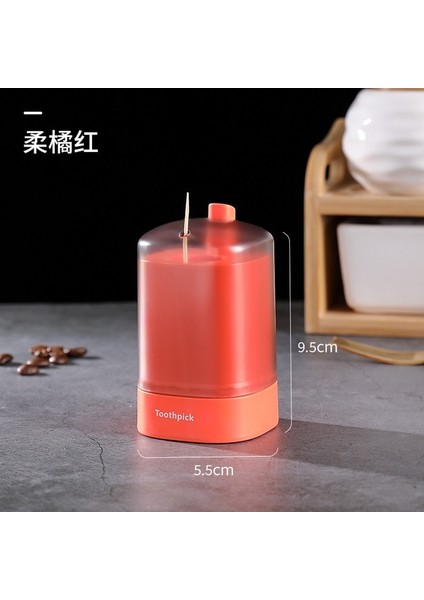 Turuncu 5 Renk Ev Yaratıcı Otomatik Pops Up Kürdan Kutusu Dağıtıcı Ev Oturma Odası Yemek Odası Kürdan Saklama Kutuları Tutucu (Yurt Dışından)