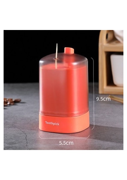 Turuncu Kürdan Tüpü Pres Tipi Otomatik Kürdan Kutuları Ev Otel Mobilyaları Kürdan Toz Geçirmez Anti-Kirlenme Kutusu (Yurt Dışından)