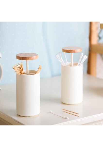 Gösterildiği Gibi Otomatik Açılır Kürdan Saklama Kutusu Pamuklu Çubukla Kutusu Kürdan Kutusu Dağıtıcı Diş Ipi Saklama Kabı Ev Dekor (Yurt Dışından) fırsatları