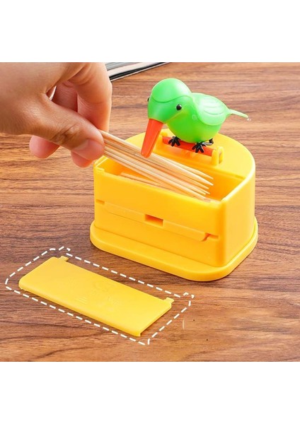 B Yaratıcı Kürdan Tutucu Karikatür Küçük Kuş Kürdan Konteyner Basın Kürdan Dağıtıcı Saklama Kutusu Otomatik Mutfak (Yurt Dışından) fiyatları